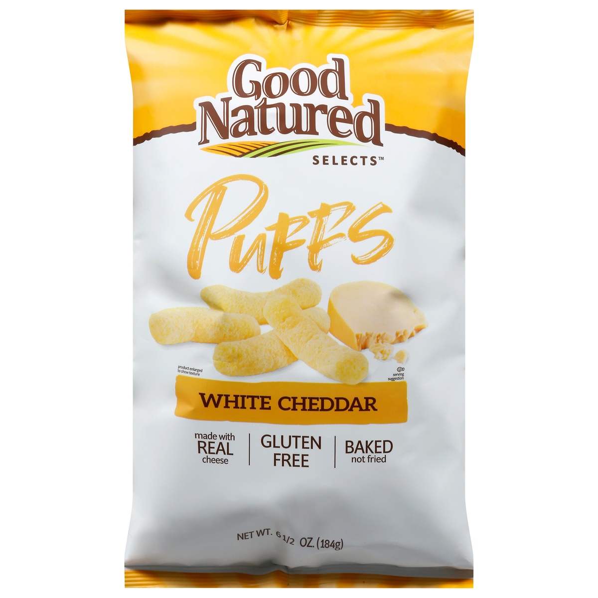 slide 1 of 1, Herr's Foods Inc. White Cheddar Good Natured Puffs, 6.5 oz