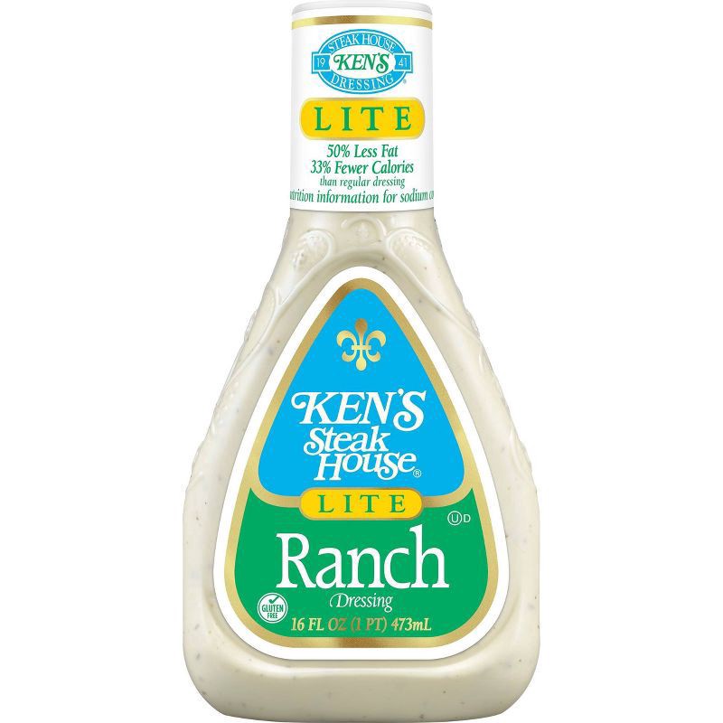 slide 1 of 4, Ken's Steak House Lite Ranch Dressing 16 oz, 16 fl oz