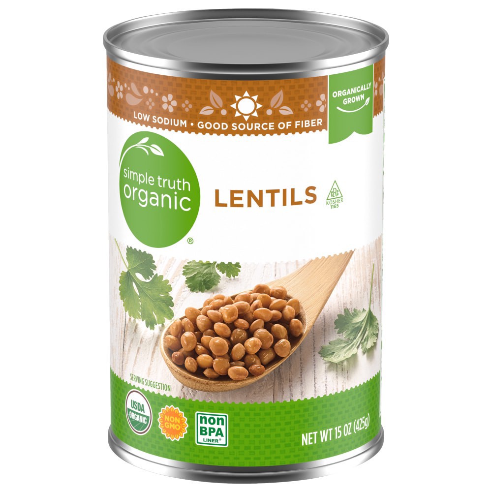 slide 1 of 2, Simple Truth Organic Lentils, 15 oz