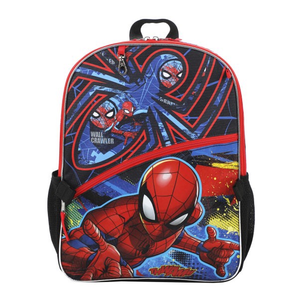 slide 10 of 10, Bioworld Spiderman Backpack With Lunch Bag, Utility Case, Key Chain And Water Bottle, Multicolor, 1 ct