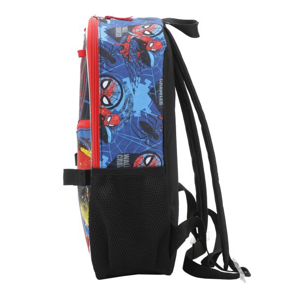 slide 4 of 10, Bioworld Spiderman Backpack With Lunch Bag, Utility Case, Key Chain And Water Bottle, Multicolor, 1 ct