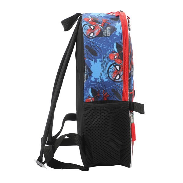 slide 5 of 10, Bioworld Spiderman Backpack With Lunch Bag, Utility Case, Key Chain And Water Bottle, Multicolor, 1 ct