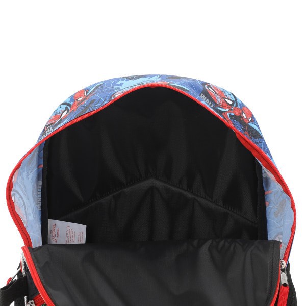 slide 2 of 10, Bioworld Spiderman Backpack With Lunch Bag, Utility Case, Key Chain And Water Bottle, Multicolor, 1 ct