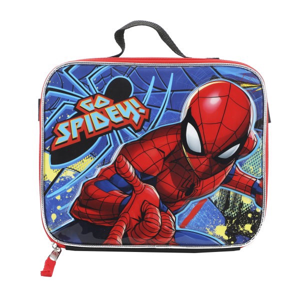 slide 6 of 10, Bioworld Spiderman Backpack With Lunch Bag, Utility Case, Key Chain And Water Bottle, Multicolor, 1 ct
