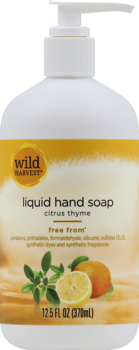 slide 2 of 9, Wild Harvest Citrus Thyme Hand Wash, 12.5 fl oz