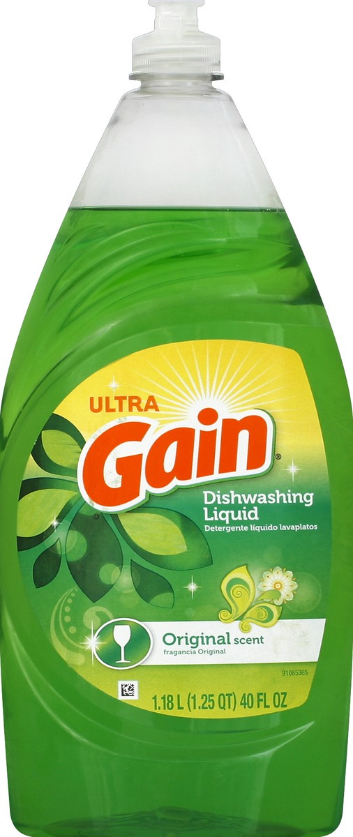 slide 1 of 8, Gain Dishwashing Liquid 40 oz, 40 oz