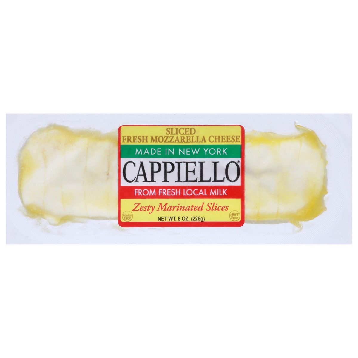slide 1 of 13, Cappiello Zesty Marinated Fresh Mozzarella Sliced Cheese 8 oz, 8 oz