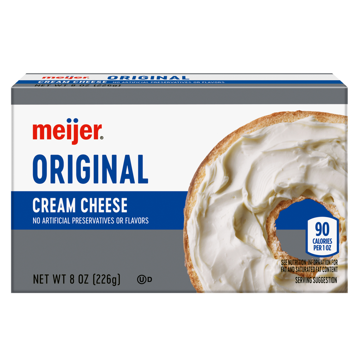 slide 1 of 29, Meijer Brick Original Cream Cheese, 8 oz