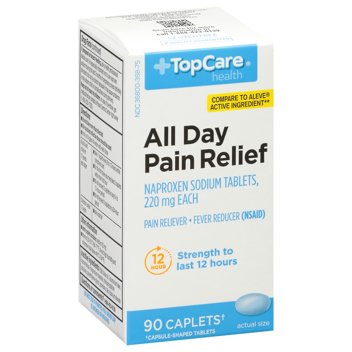 slide 5 of 9, Topcare Naproxen Sodium Caplets 90 Count, 90 ct