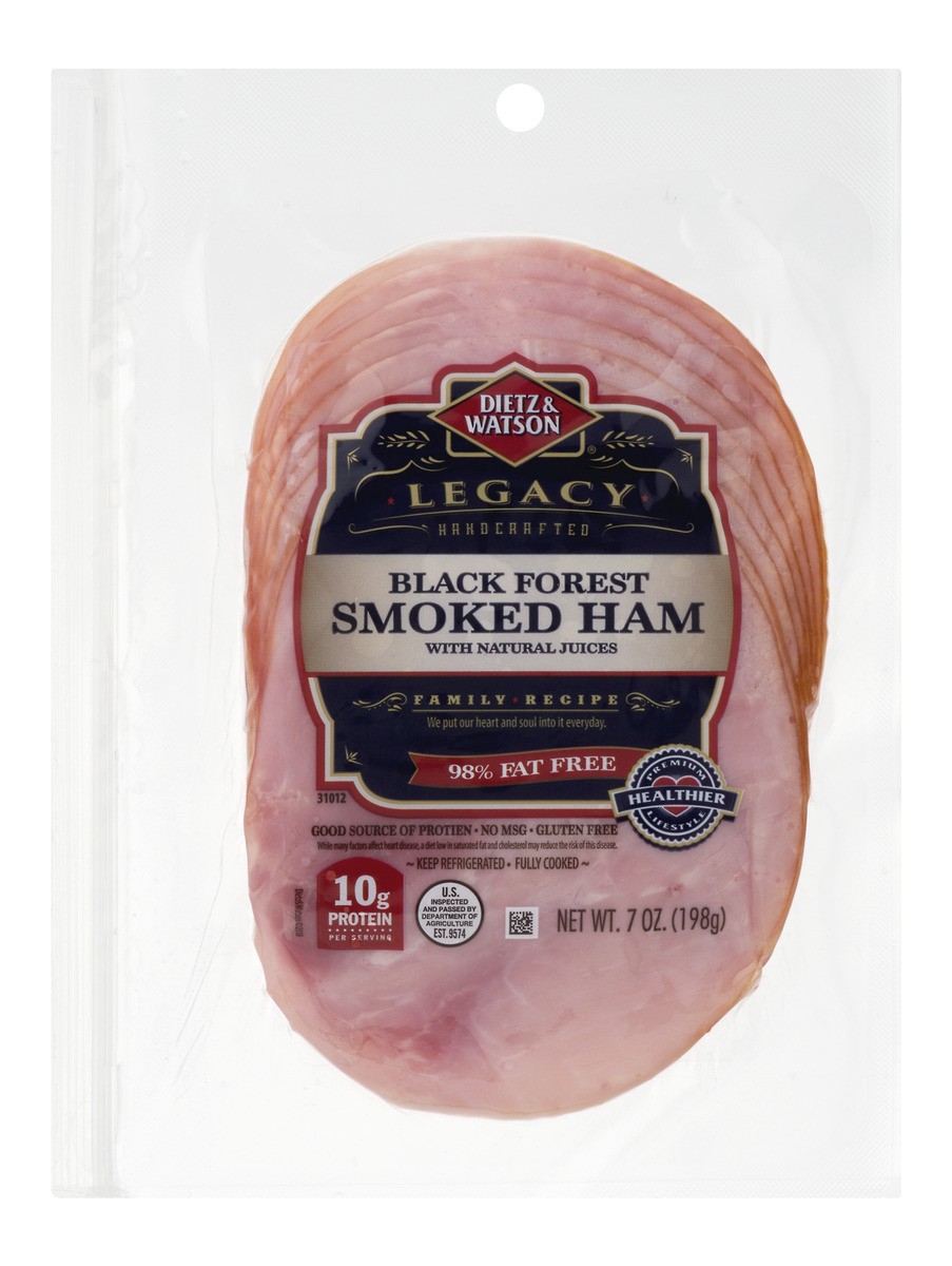 slide 1 of 10, Dietz & Watson Black Forest Smoked Ham, 7 oz