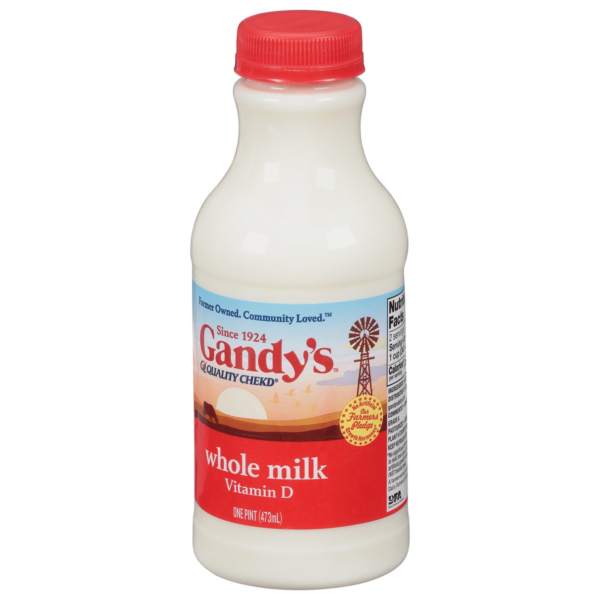 slide 8 of 14, Gandy's Whole Milk 1 Pint, 1 pint