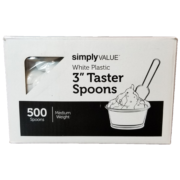 slide 1 of 1, Simply Value Taster Spoons, 500 ct