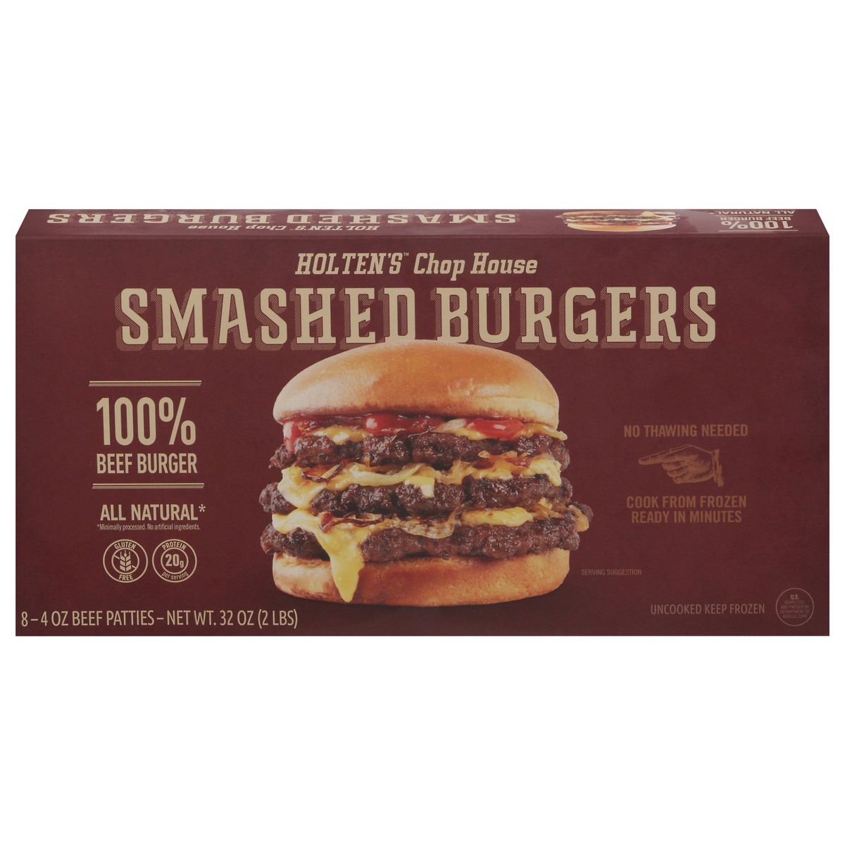 slide 1 of 19, Chop House Smashed Beef Burger 8 ea, 8 ct