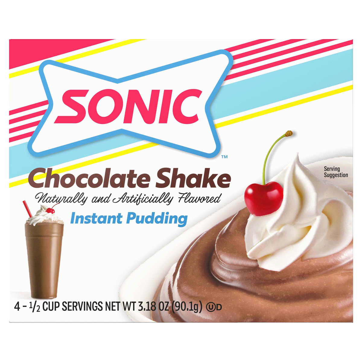 slide 1 of 5, Sonic Chocolate Shake Pudding, 3.18 oz