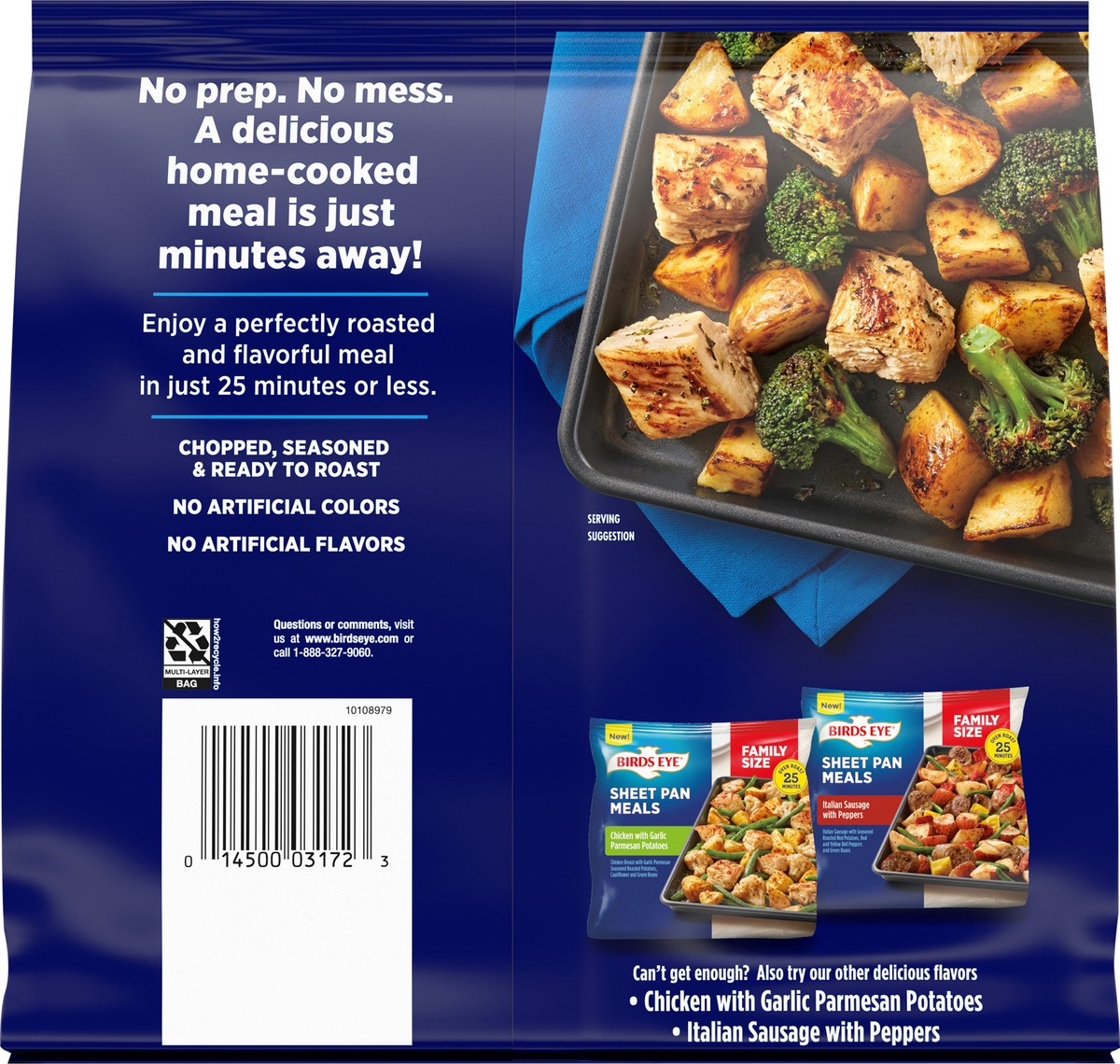 slide 8 of 8, Birds Eye Chicken with Rosemary Brown Butter Potatoes Sheet Pan Meals Family Size 31 oz, 31 oz