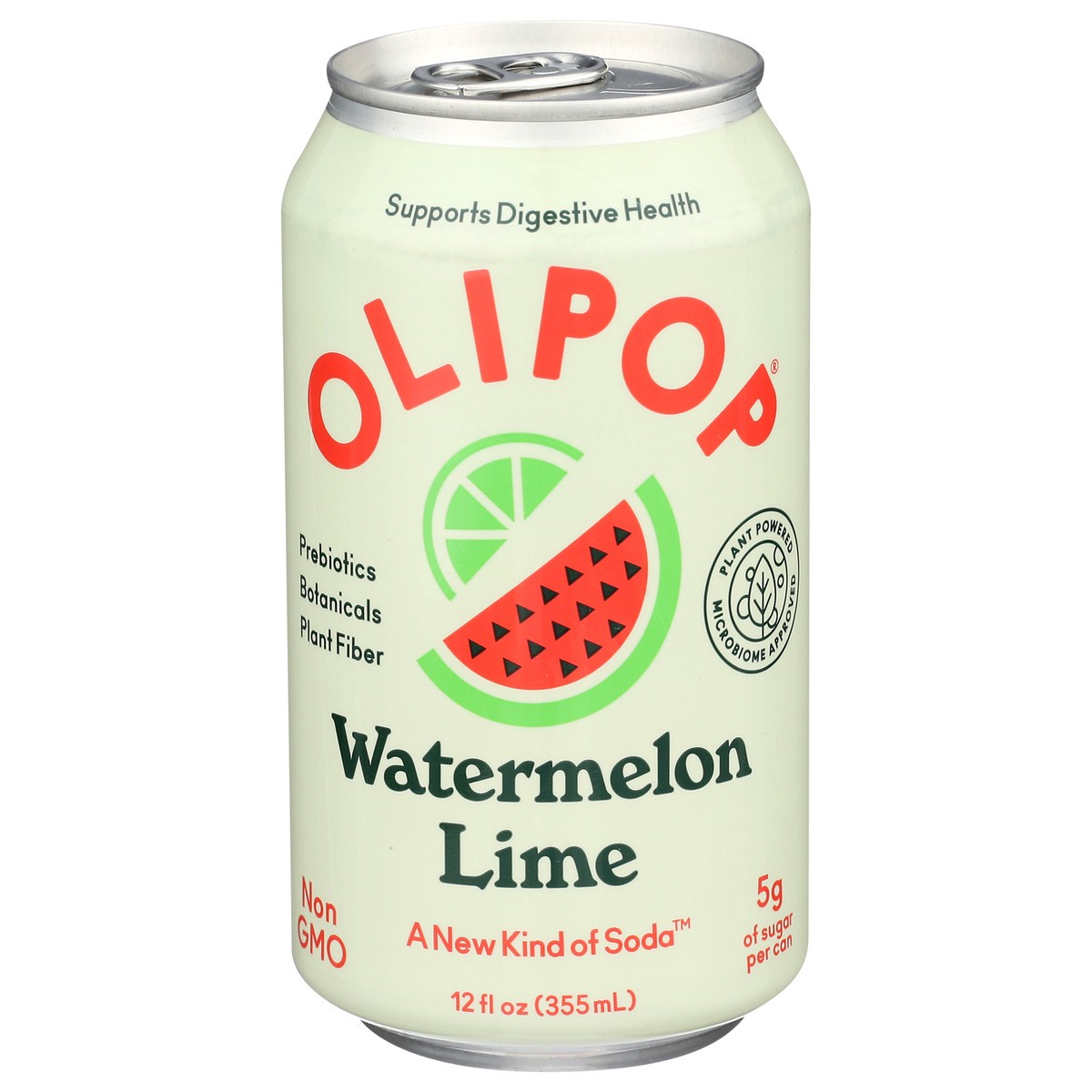 slide 6 of 14, OLIPOP Watermelon Lime Prebiotic Soda -12 fl oz, 12 fl oz