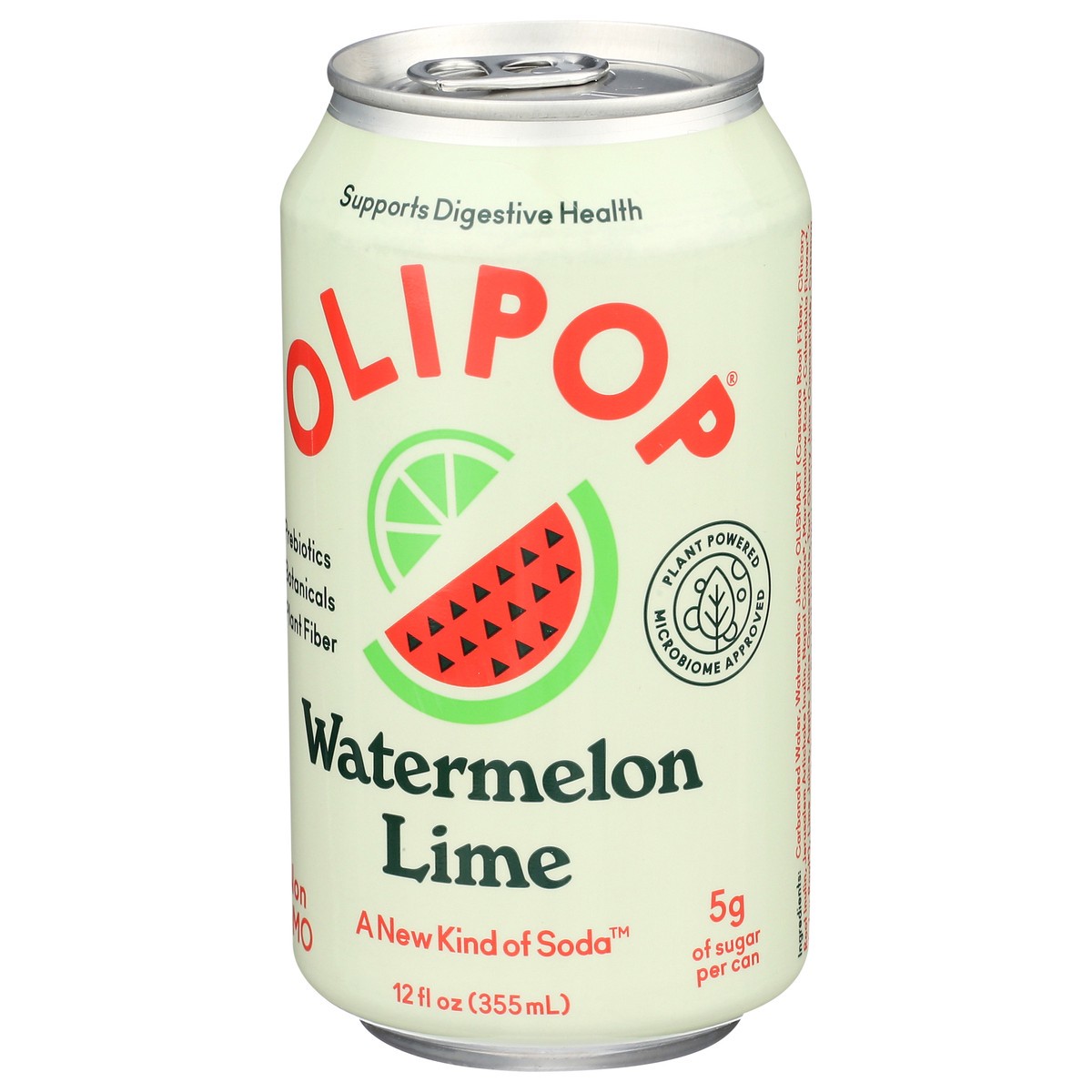 slide 10 of 14, OLIPOP Watermelon Lime Prebiotic Soda -12 fl oz, 12 fl oz