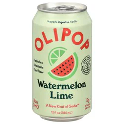 OLIPOP Watermelon Lime Prebiotic Soda -12 fl oz