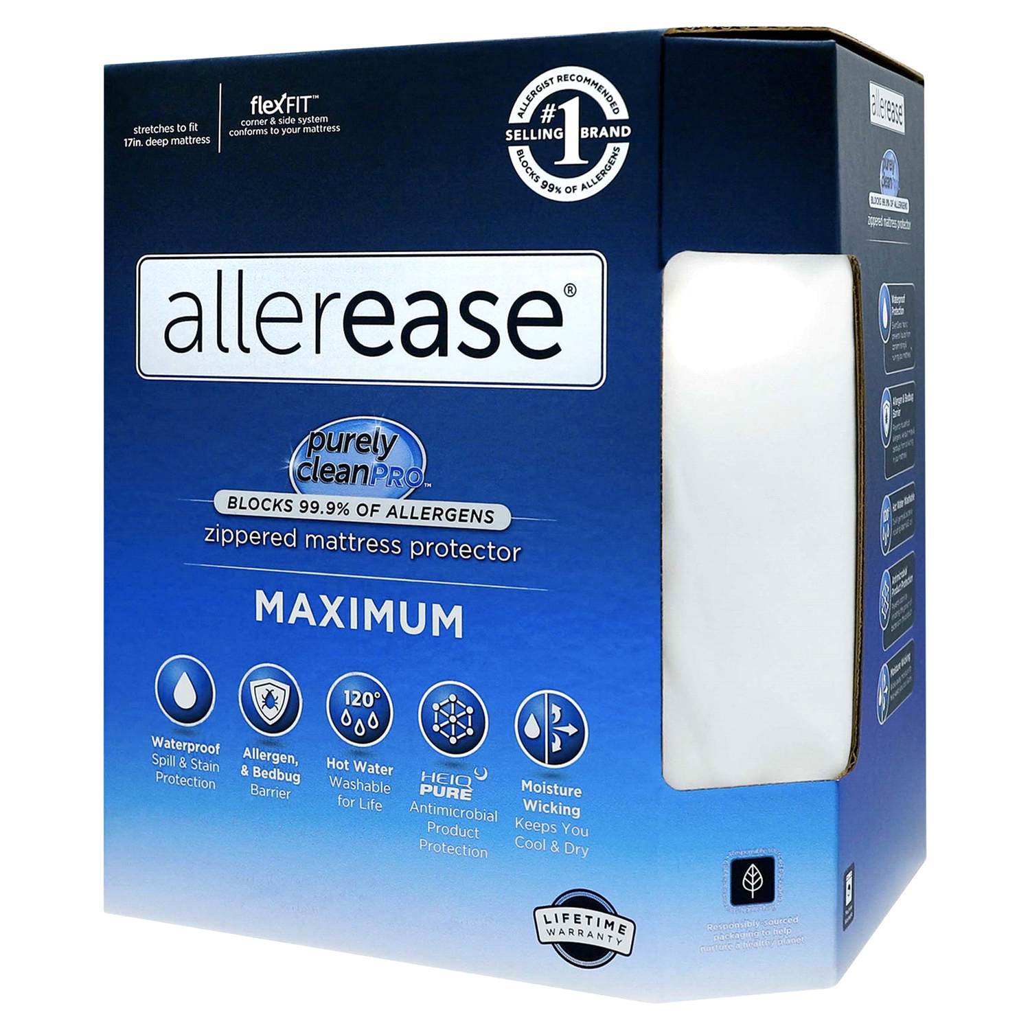 slide 1 of 8, AllerEase AE Max Mattress Pad, Full Size