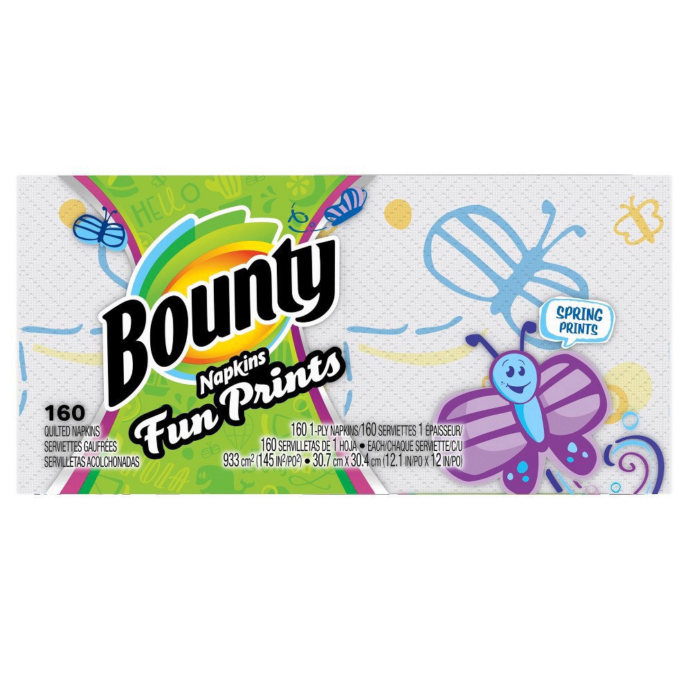 slide 7 of 7, Bounty Quilted Napkins Print, 160 ct