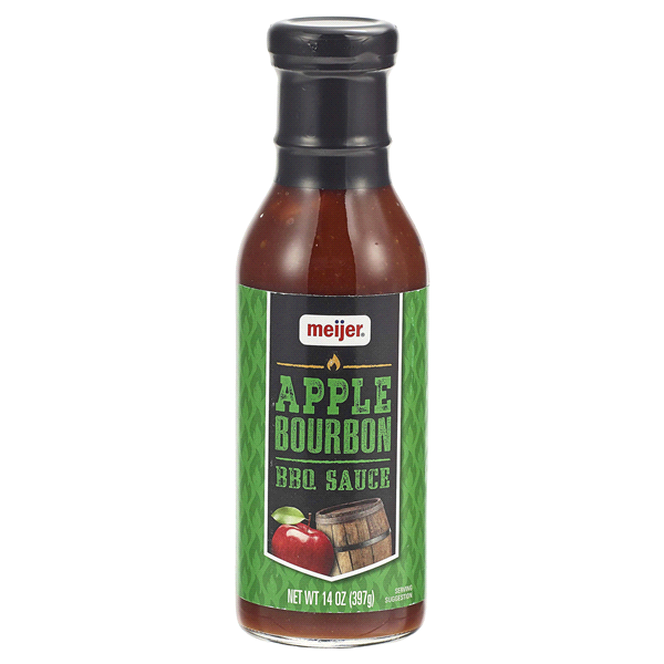 slide 1 of 1, Meijer Apple Bourbon BBQ Sauce, 14 oz