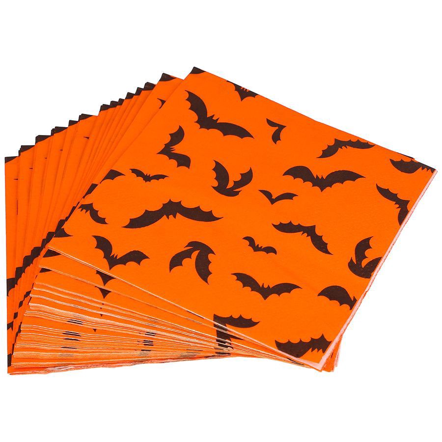 slide 5 of 5, Happy Halloween Napkins Bats Small, 30 ct