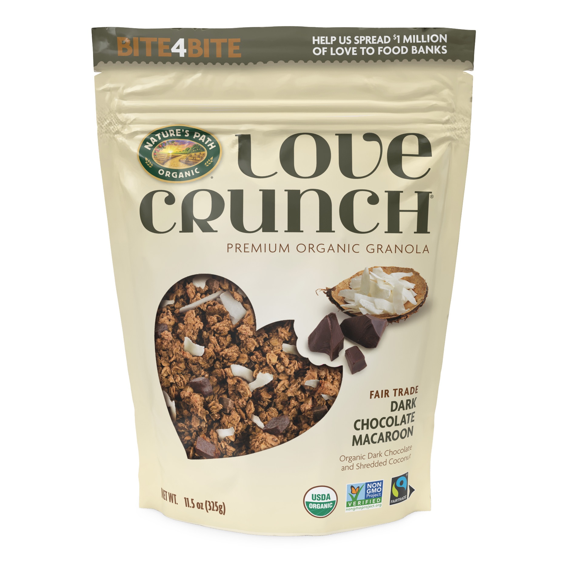 slide 1 of 6, Love Crunch Organic Dark Chocolate & Macaroon Granola, 11.5 oz