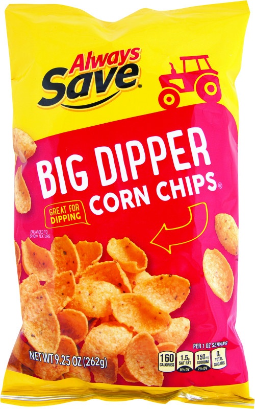 slide 1 of 1, Always Save Big Dipper Corn Chips, 9.25 oz