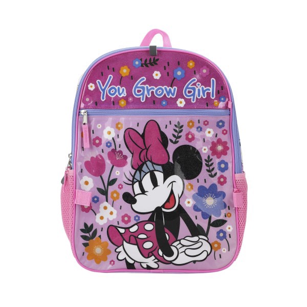 slide 6 of 10, Bioworld Minnie Mouse Backpack With Lunch Bag, Utility Case, Key Chain, Water Bottle And Carabiner, Multicolor, 1 ct