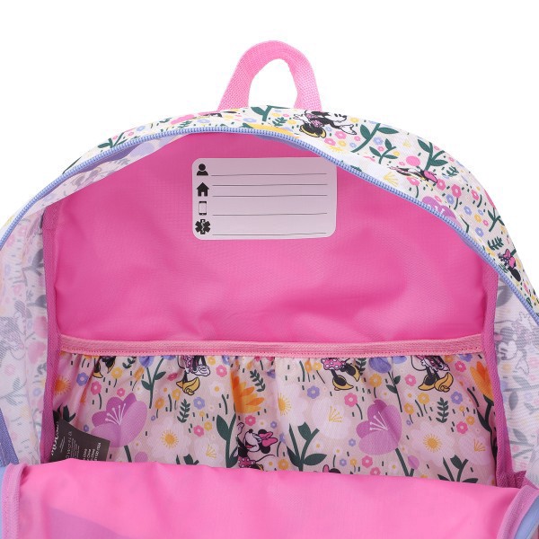 slide 8 of 10, Bioworld Minnie Mouse Backpack With Lunch Bag, Utility Case, Key Chain, Water Bottle And Carabiner, Multicolor, 1 ct