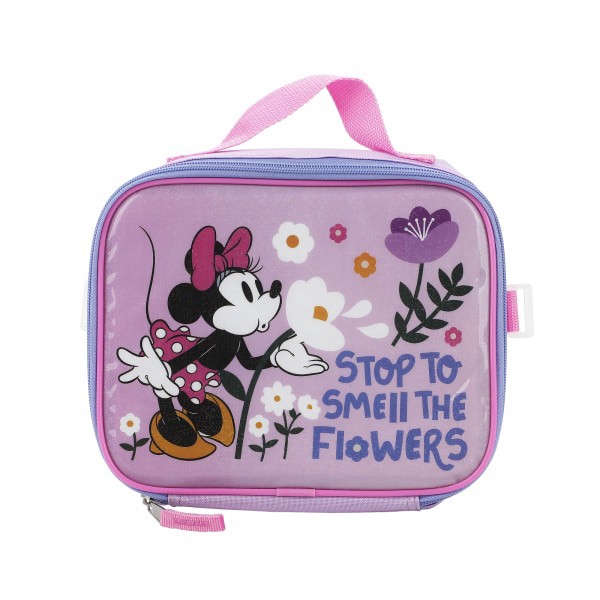 slide 3 of 10, Bioworld Minnie Mouse Backpack With Lunch Bag, Utility Case, Key Chain, Water Bottle And Carabiner, Multicolor, 1 ct