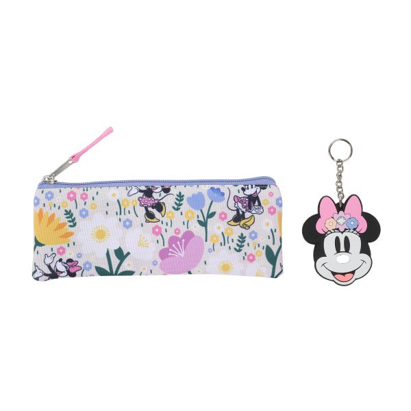 slide 10 of 10, Bioworld Minnie Mouse Backpack With Lunch Bag, Utility Case, Key Chain, Water Bottle And Carabiner, Multicolor, 1 ct