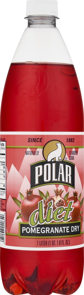 slide 10 of 10, Polar Soda Diet Pomegranate Dry, 1 l