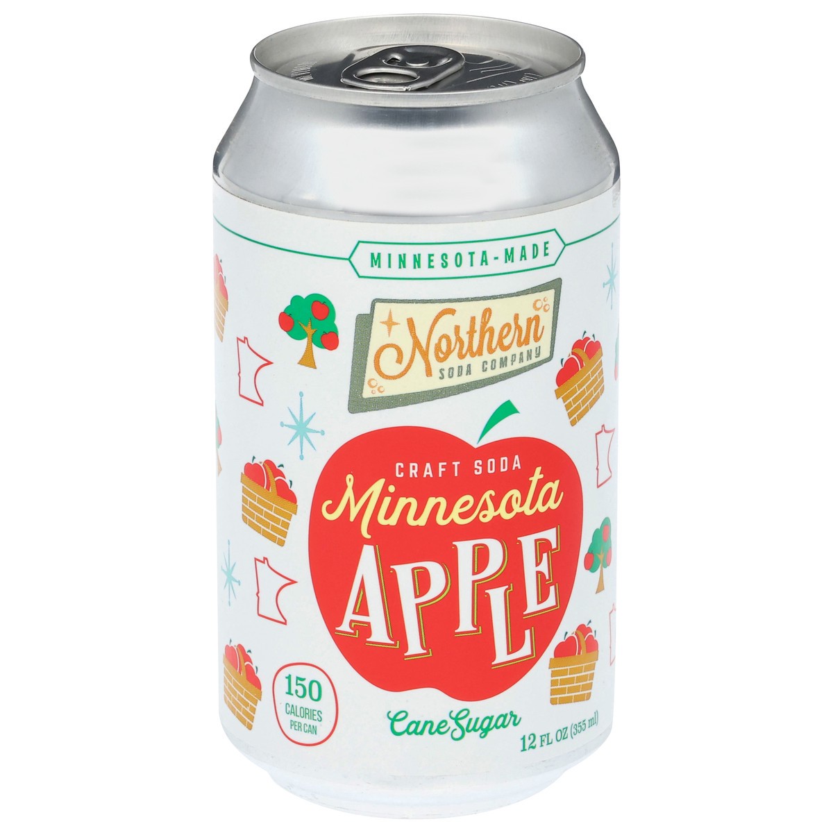 slide 6 of 13, Northern Soda Company Cane Sugar Minnesota Apple Craft Soda 12 fl oz, 