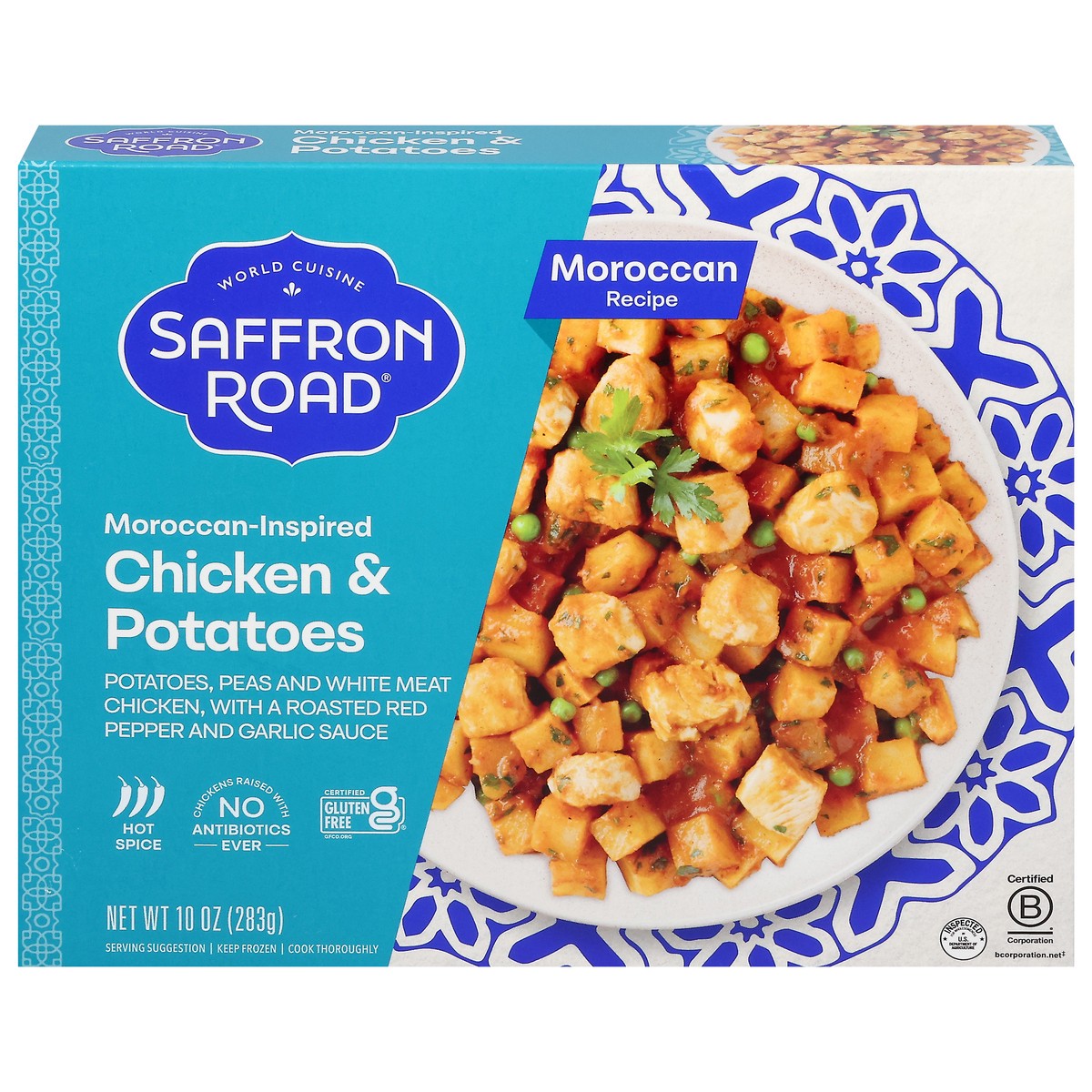 slide 1 of 14, Saffron Road Hot Spice Moroccan-Inspired Chicken & Potatoes 10 oz, 10 oz