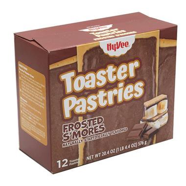slide 1 of 1, Hy-Vee Frosted Toaster Pastries, Frosted S'mores - 20.4 oz, 20.4 oz