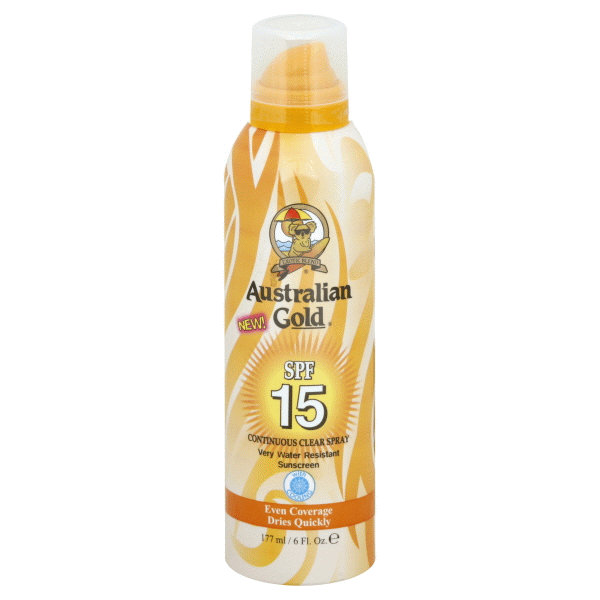 slide 1 of 1, Australian Gold Exotic Blend Continuous Clear Spray Sunscreen with SPF 15, 6 oz