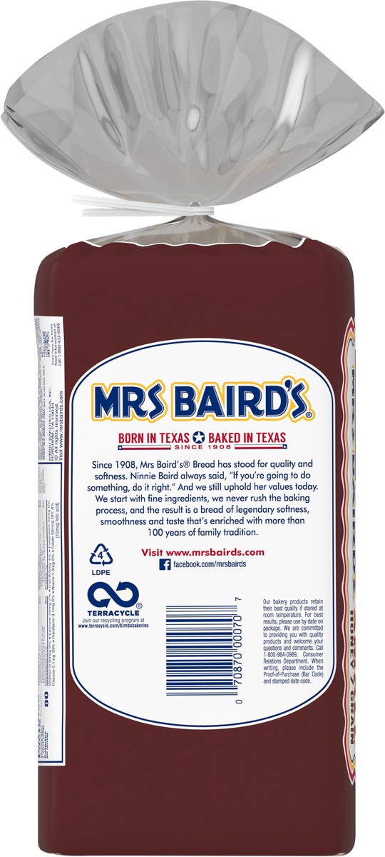 slide 6 of 14, Mrs. Baird's Small Honey 7 Grain Bread, 16 oz, Grains & Honey Multigrain Bread, Bag, 16 oz