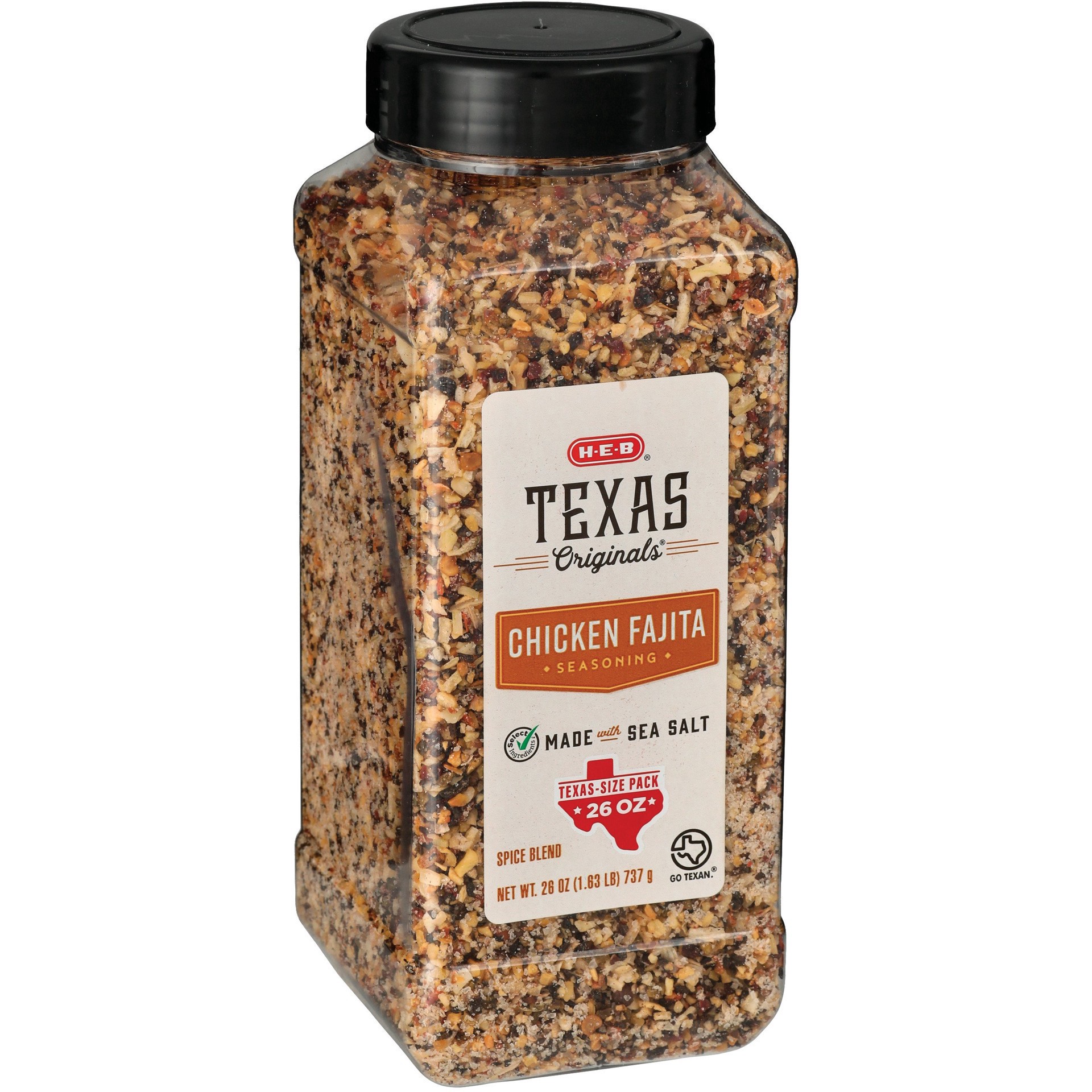 slide 1 of 1, H-E-B Select Ingredients Texas Originals Chicken Fajita Seasoning Spice Blend Value Size, 26 oz