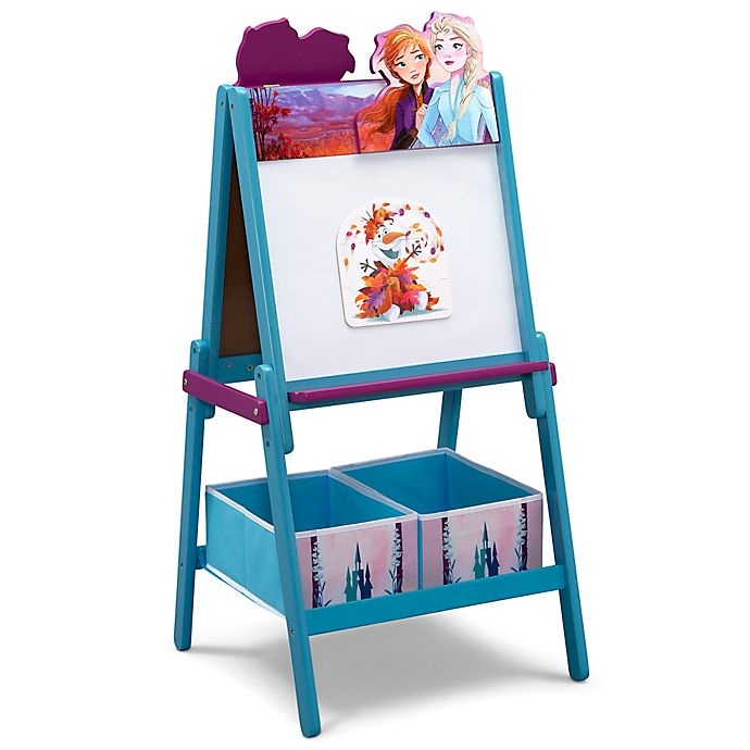 slide 1 of 6, Delta Children Frozen II Double-Sided Activity Easel with Storage, 1 ct