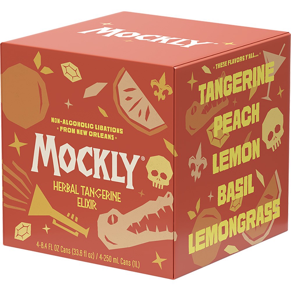 slide 1 of 1, Mockly N/a Herbal Tangerine Elixir, 4 ct; 8.4 oz