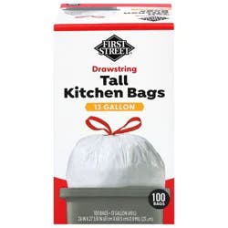 First Street 13 Gallon Drawstring Trash Liner