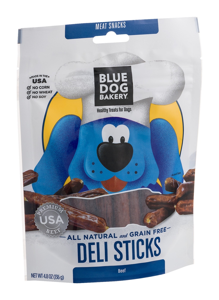 slide 2 of 9, Blue Dog Bakery Treats For Dogs, Healthy, Beef, Deli Sticks, 4.8 oz