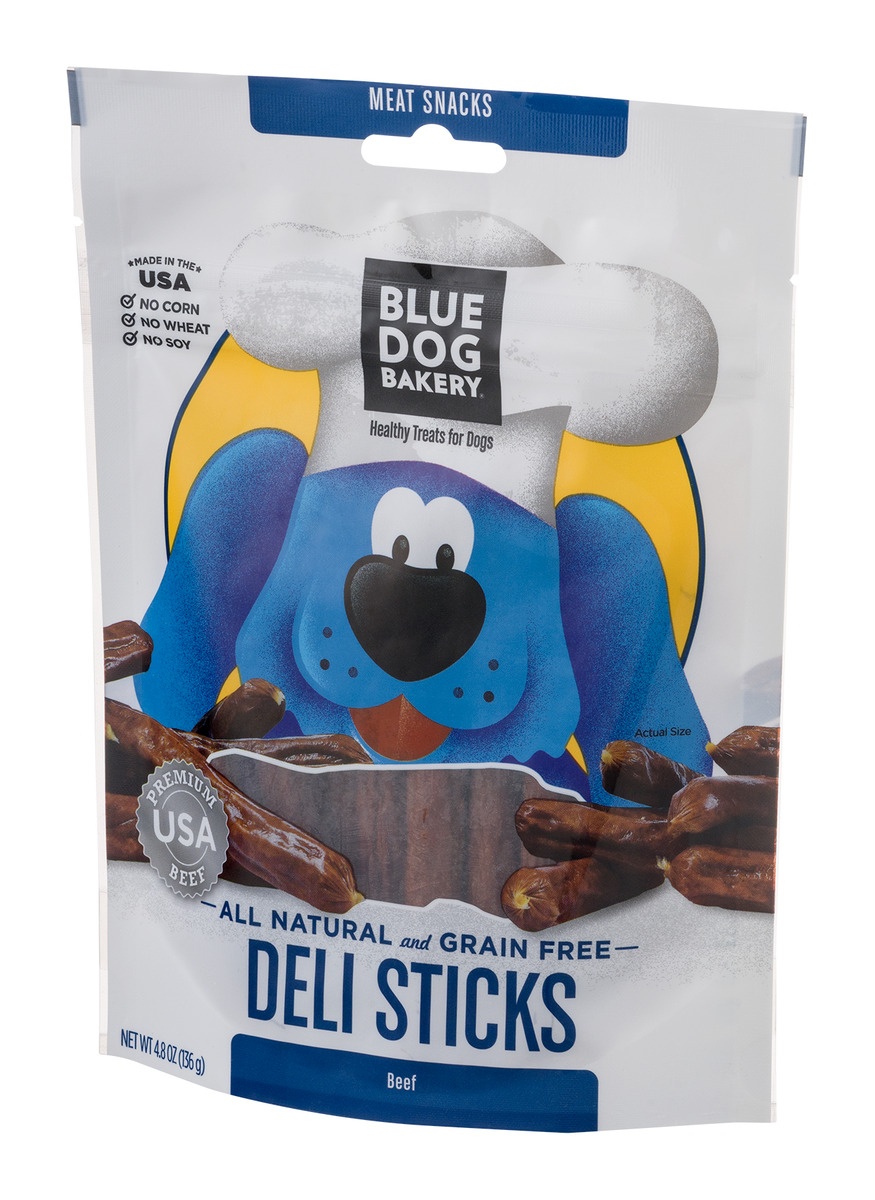 slide 4 of 9, Blue Dog Bakery Treats For Dogs, Healthy, Beef, Deli Sticks, 4.8 oz