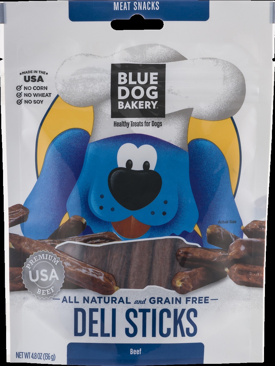 slide 8 of 9, Blue Dog Bakery Treats For Dogs, Healthy, Beef, Deli Sticks, 4.8 oz