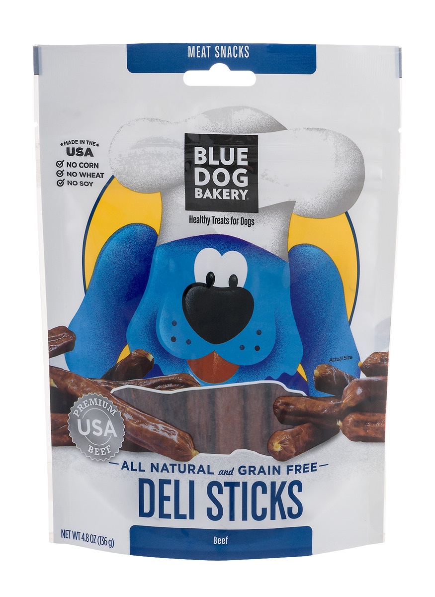 slide 1 of 9, Blue Dog Bakery Treats For Dogs, Healthy, Beef, Deli Sticks, 4.8 oz