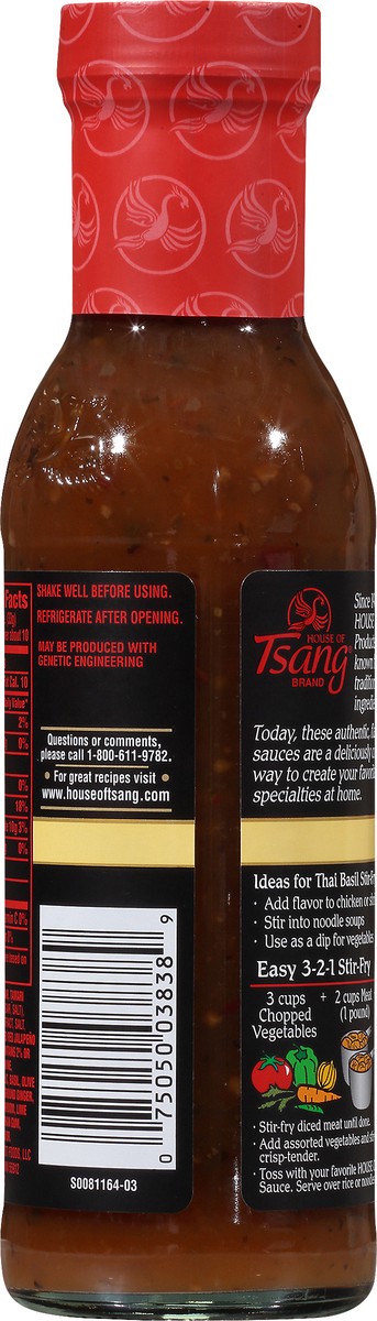 slide 5 of 9, House of Tsang Thai Basil Stir-Fry Sauce 11.5 oz, 11.5 oz