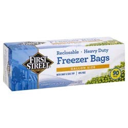 First Street Reclosable Gallon Freezer Bags