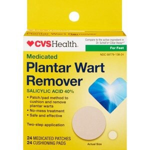 slide 1 of 1, CVS Health Plantar Wart Remover, 24 Ct, 24 ct