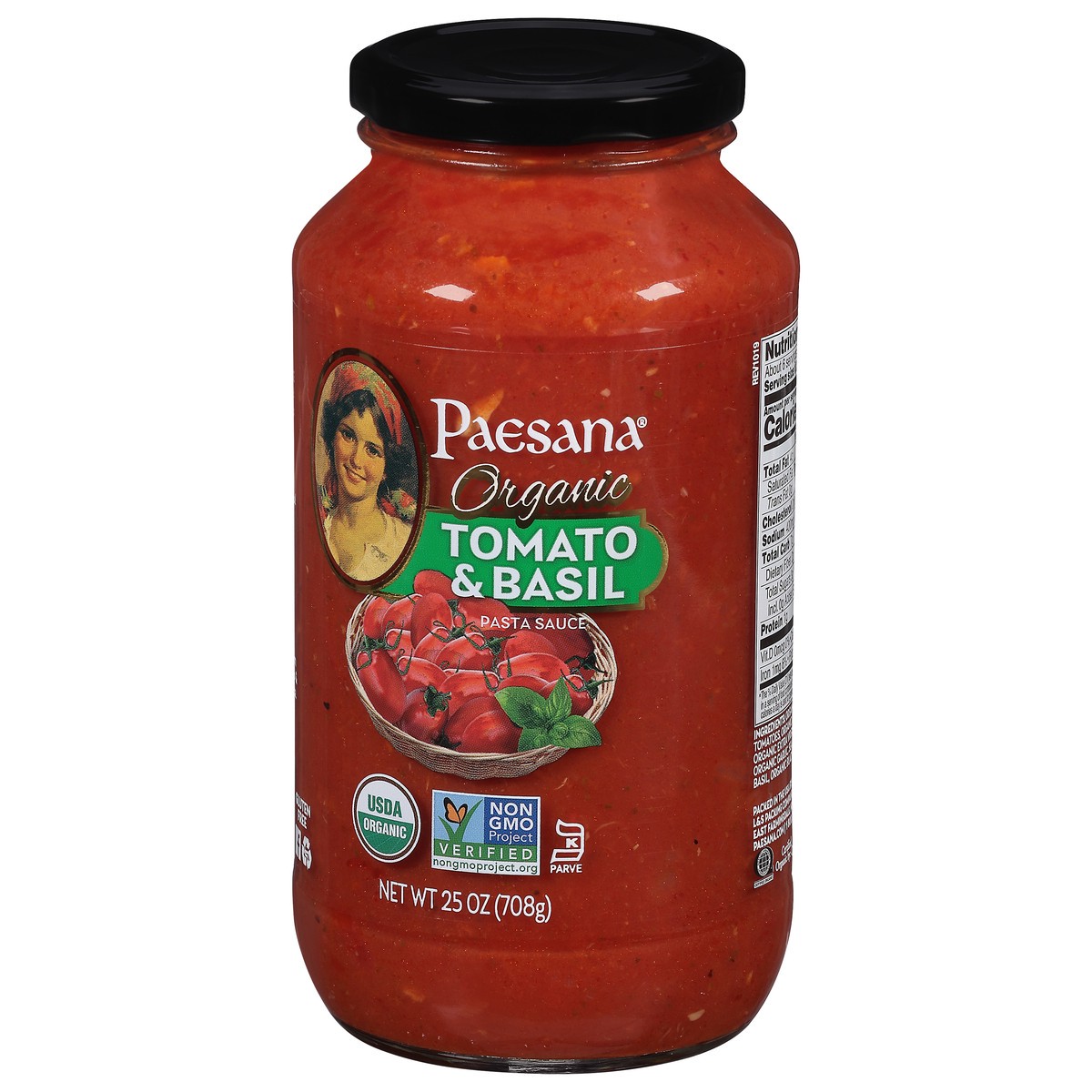 slide 3 of 9, Paesana Organic Tomato & Basil Pasta Sauce 25 oz, 25 oz
